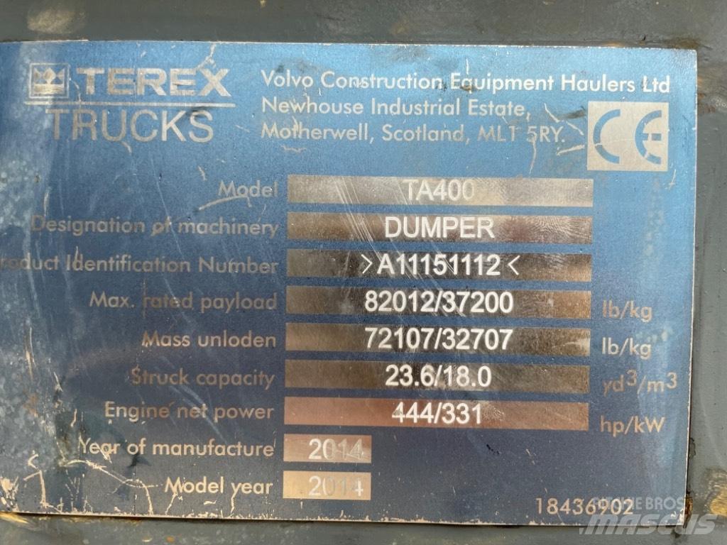 Terex TA 400 Rammestyrte Dumpere