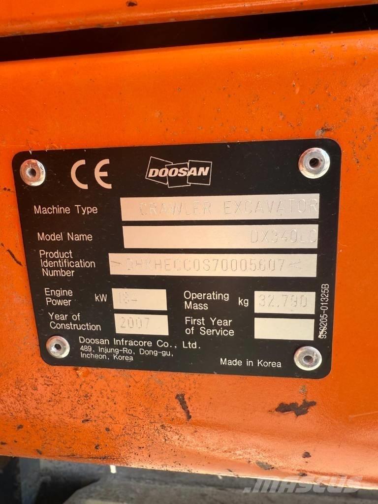Doosan DX 340 LC Beltegraver