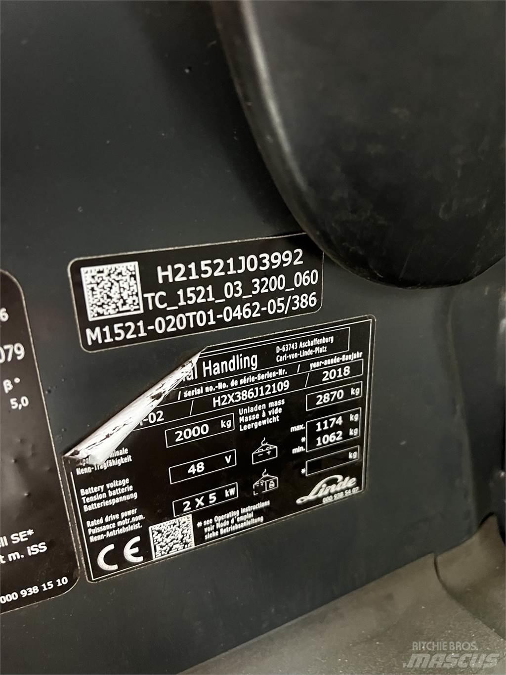 Linde E20PH Elektriske trucker