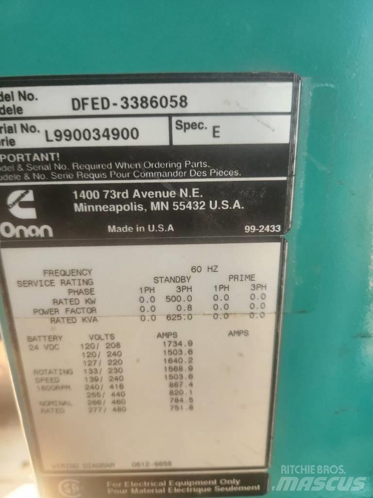 Cummins KTA19 Diesel Generatorer