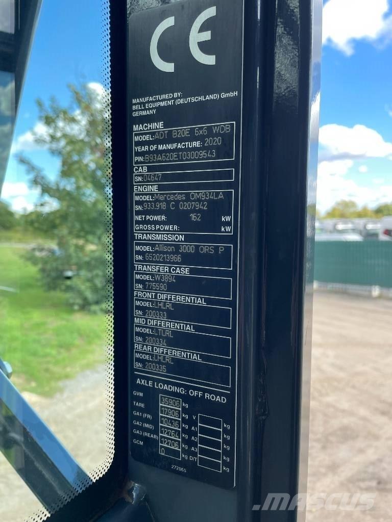 Bell B20E Rammestyrte Dumpere