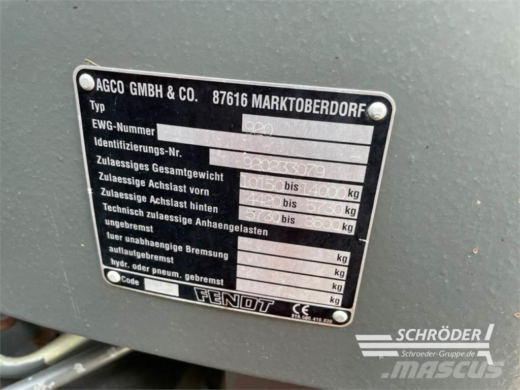 Fendt 920 VARIO Traktorer