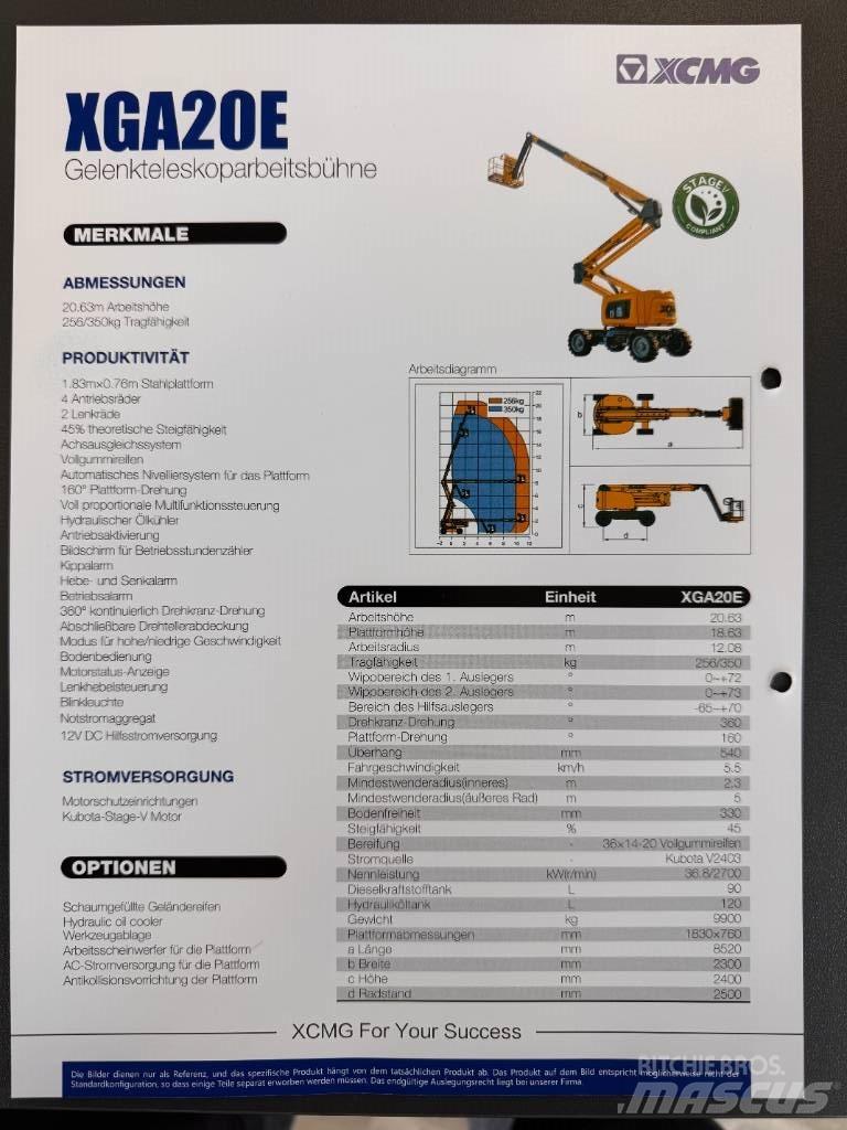 XCMG XGA 20 E Leddede bomlifter