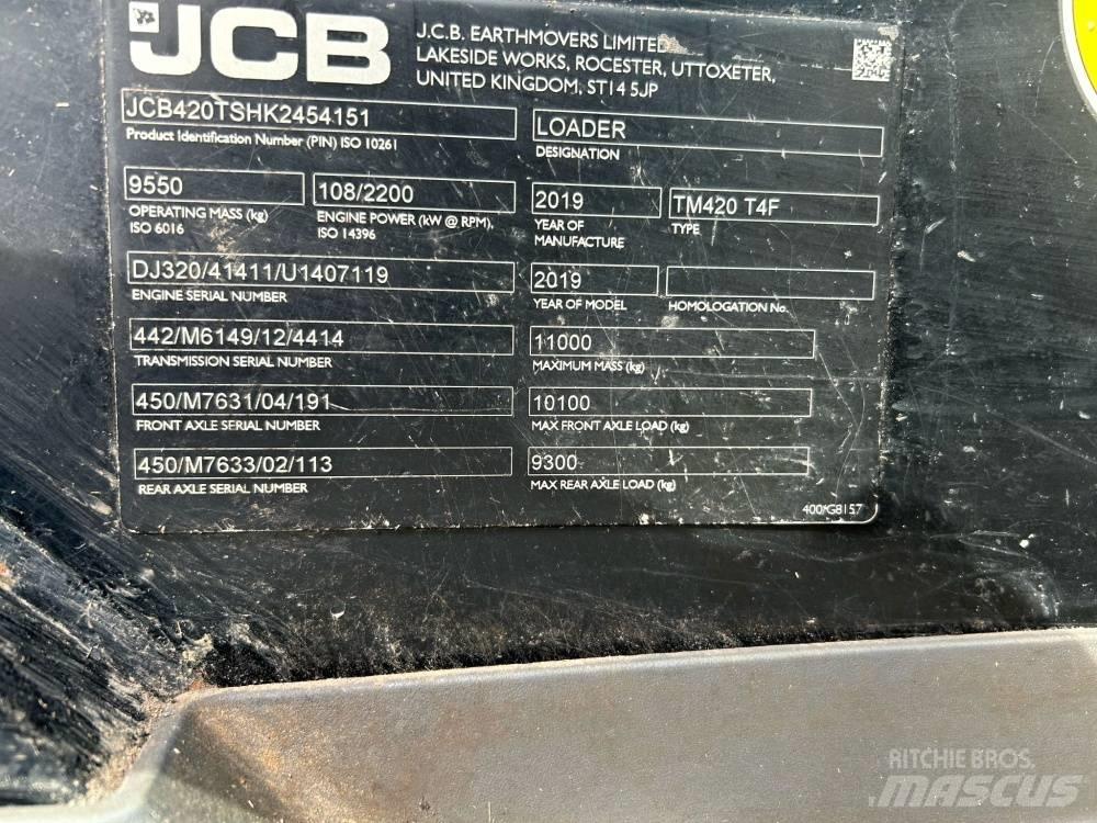 JCB TM 420 Teleskoplastere for Landbruk