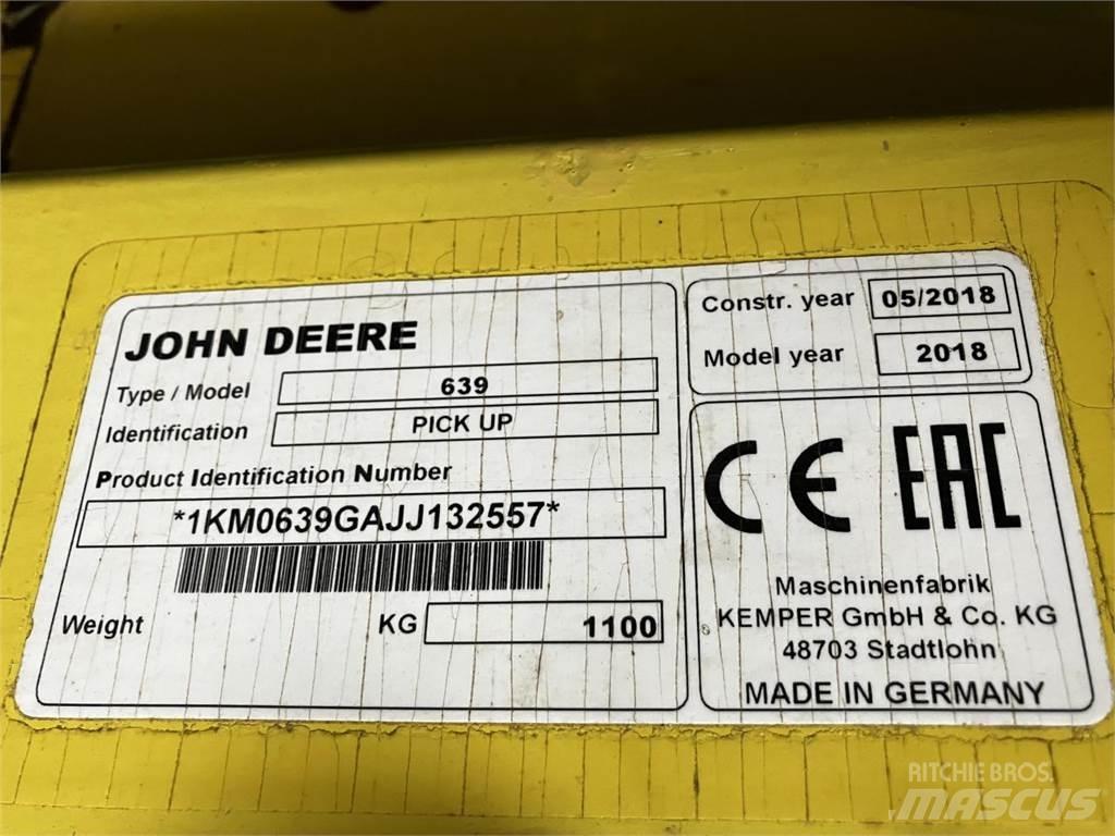 John Deere 639 Skurtresker tilbehør