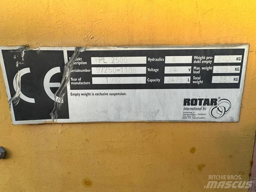 Rotar HPL 2500 Utstyr for avfall sortering