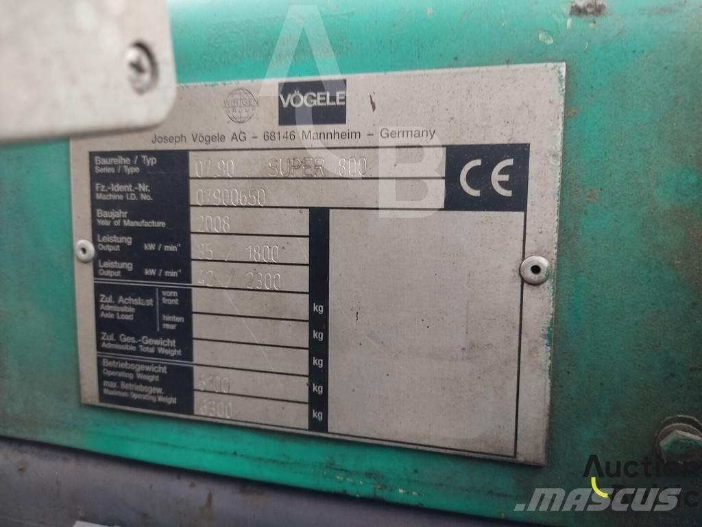 Vögele Super 800 Asfaltutleggere
