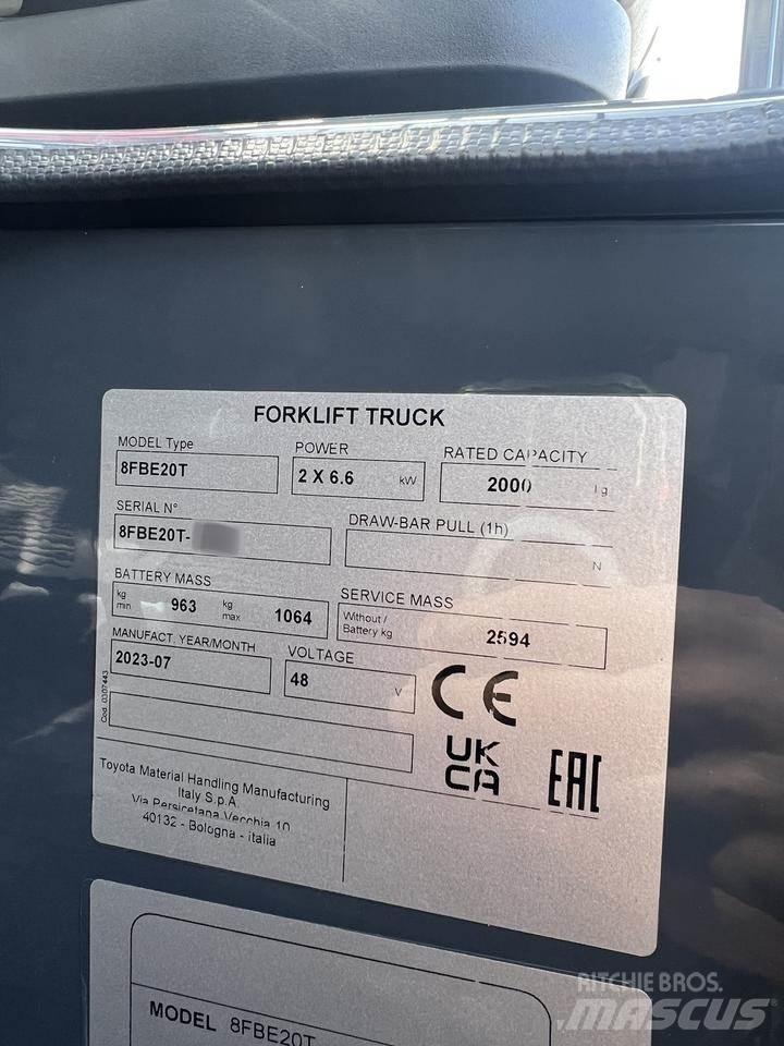 Toyota 8FBE20T Elektriske trucker