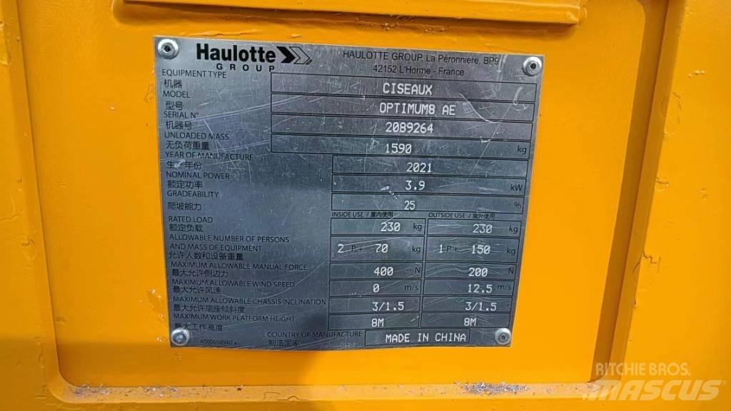 Haulotte OPTIMUM 8 Sakselifter