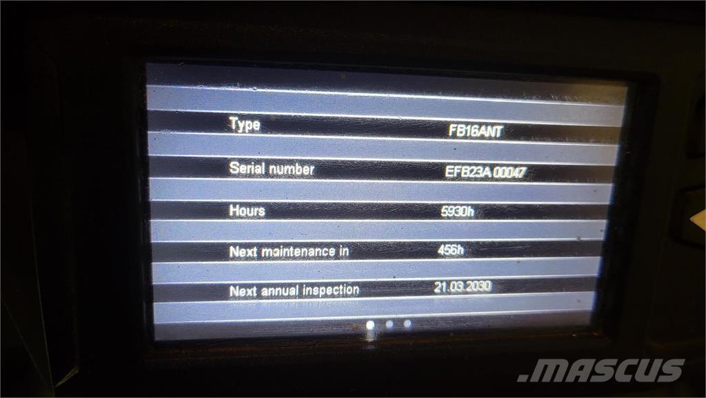 Mitsubishi FB16ANT Elektriske trucker