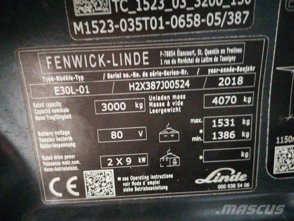 Linde E30L-01 Elektriske trucker