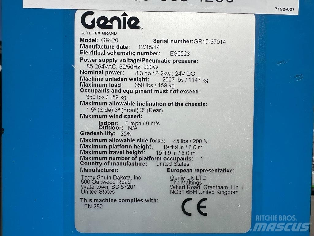 Genie GR 20 Personløftere