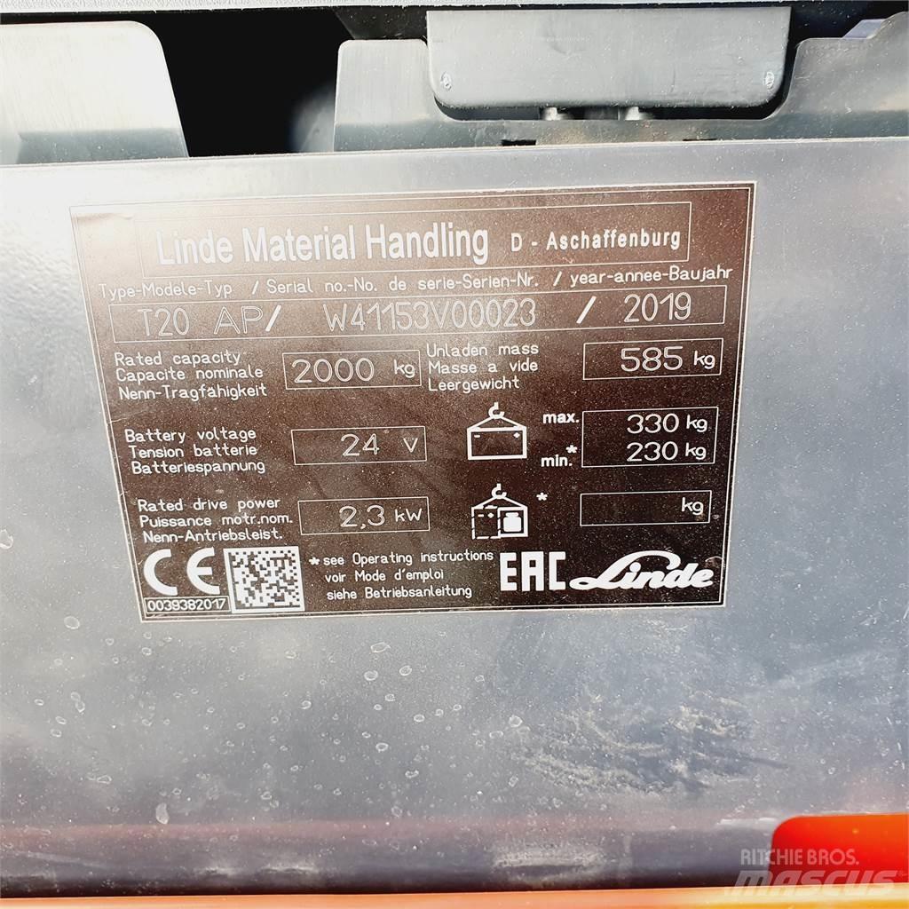 Linde T20AP Narrow Lavtløftende truck