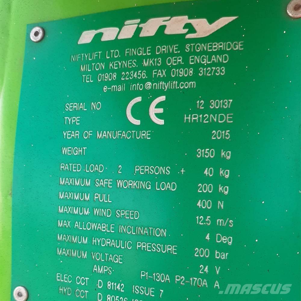 Niftylift HR 12 Leddede bomlifter