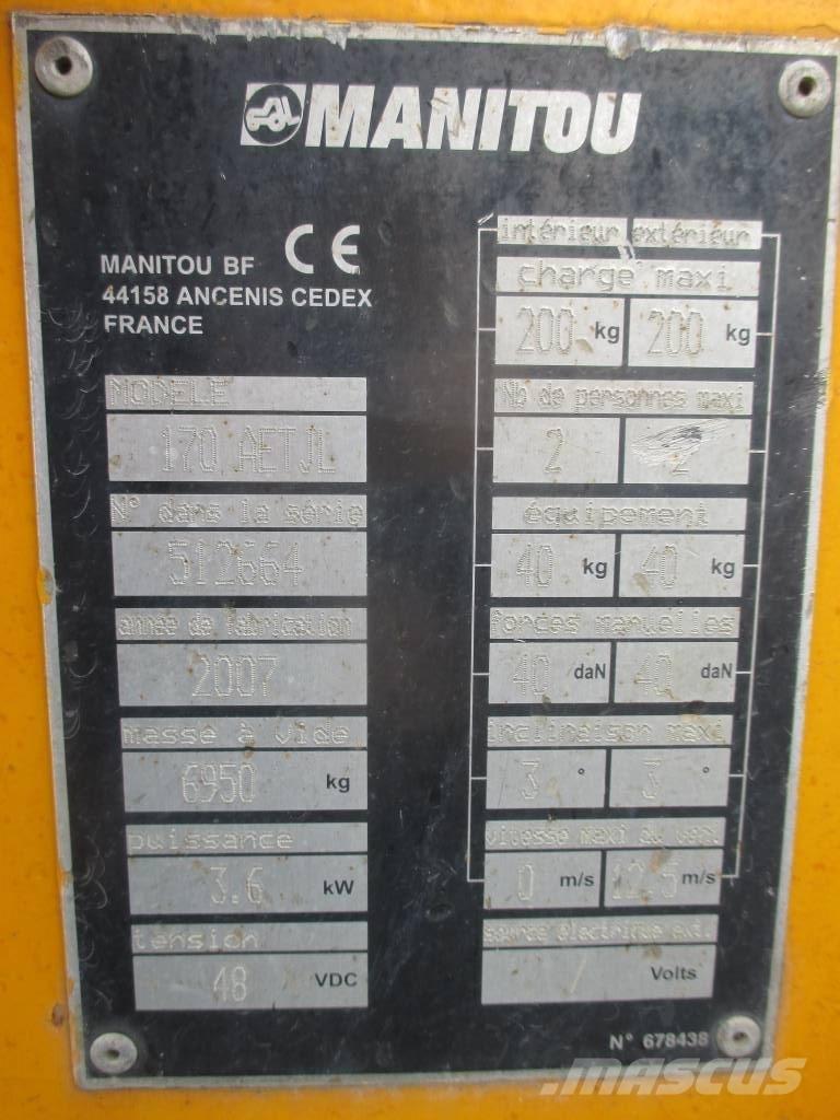 Manitou 170 AETJL Leddede bomlifter