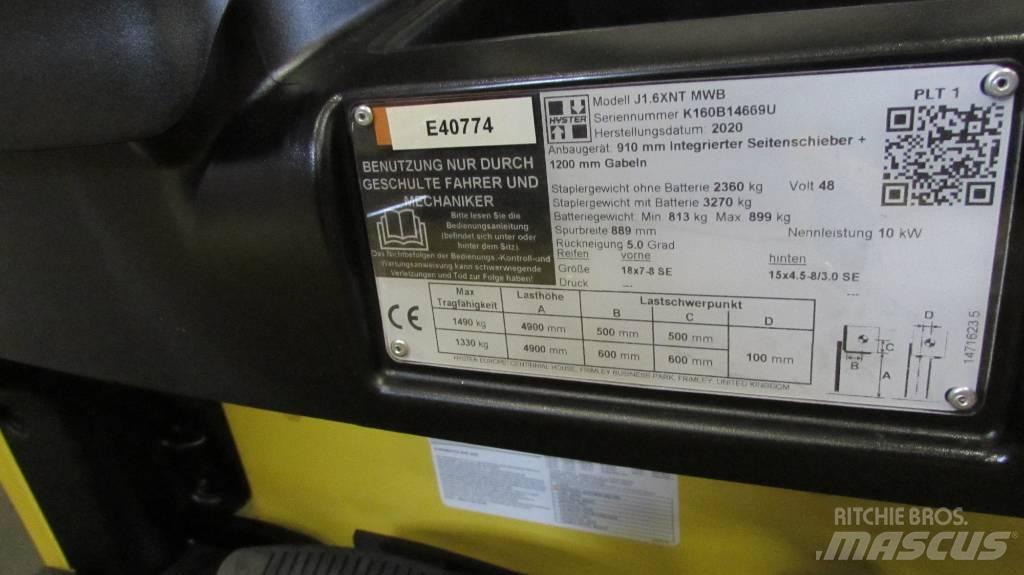 Hyster J1.6XNT MWB Elektriske trucker