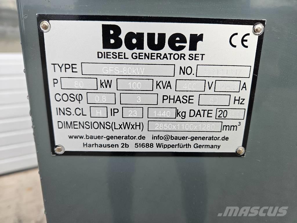 Bauer GFS-80Kw Diesel Generatorer
