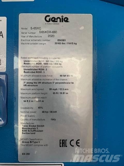 Genie S 65 XC Teleskop bomlifter