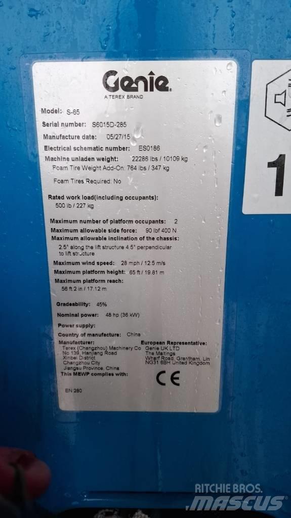 Genie S 65 Teleskop bomlifter