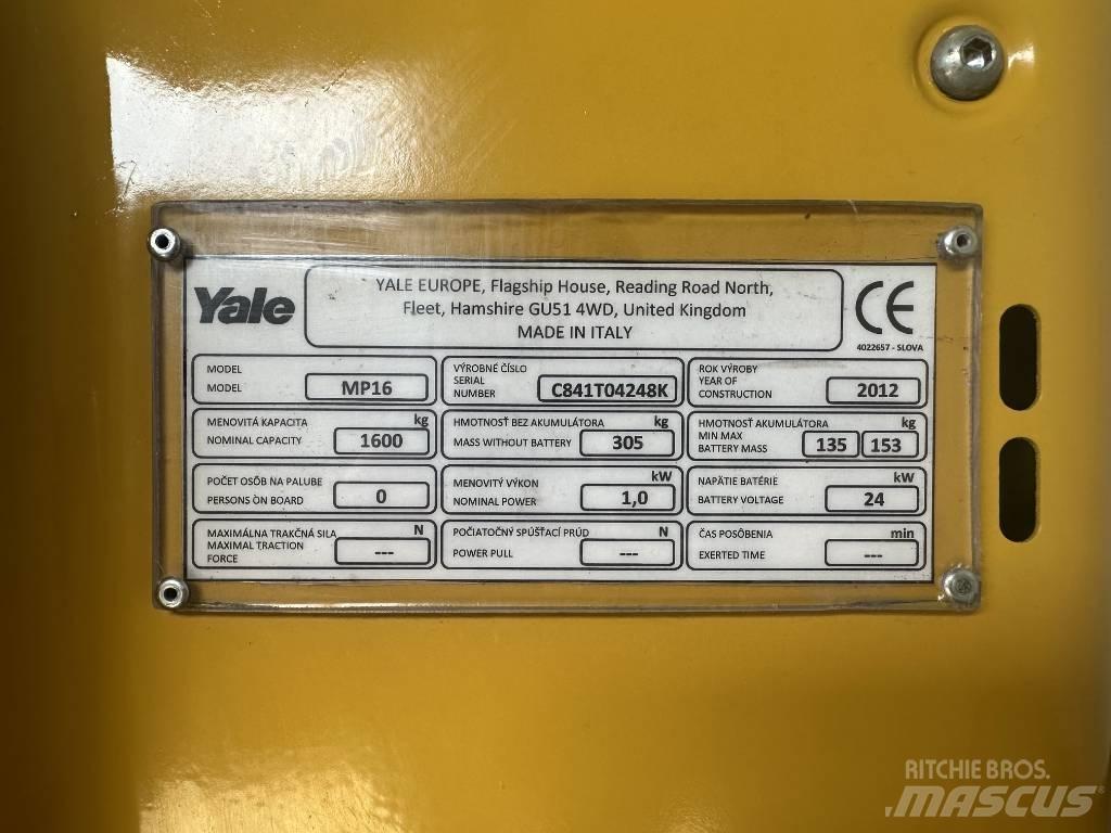 Yale MP16 Lavtløftende truck