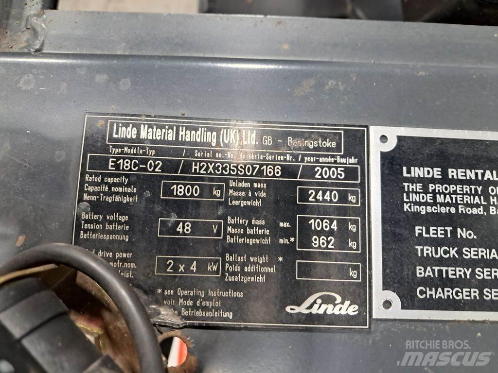 Linde E18C-02 Elektriske trucker