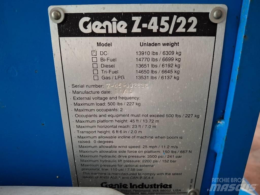 Genie Z 45/22 BOOM Leddede bomlifter