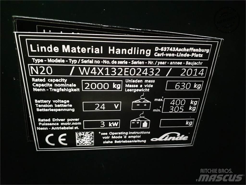 Linde N20-lang Lavtløftende plukketruck