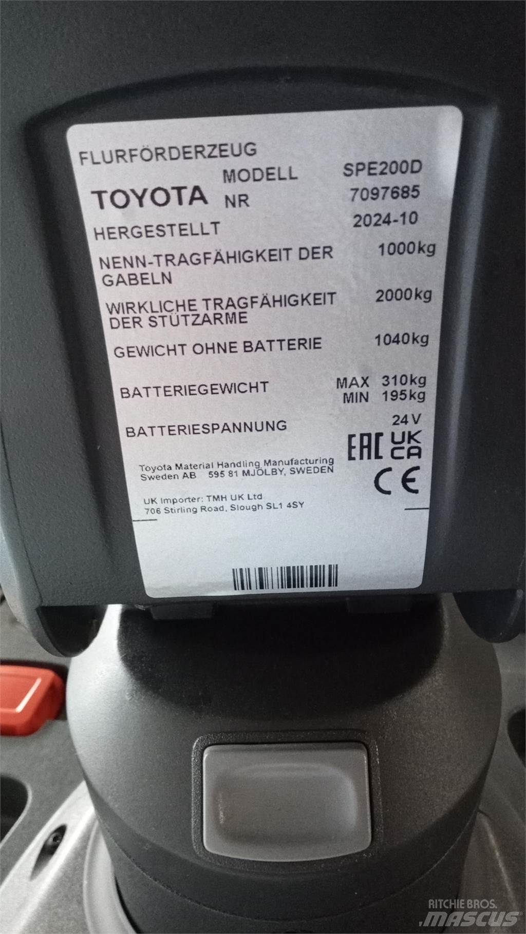 Toyota BT SPE200D Ledestablere