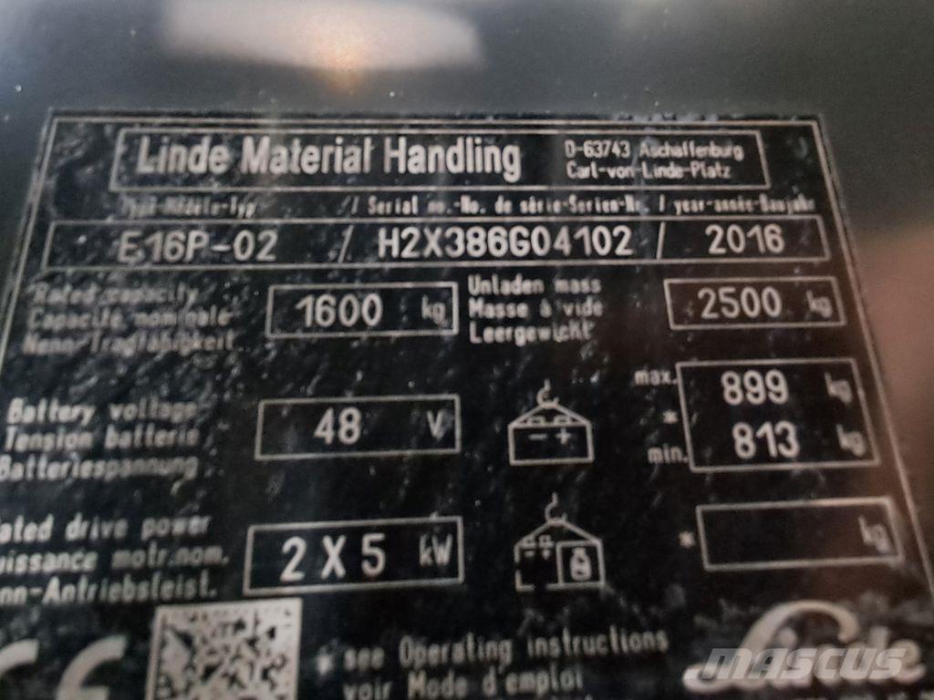 Linde E16P-02 Elektriske trucker