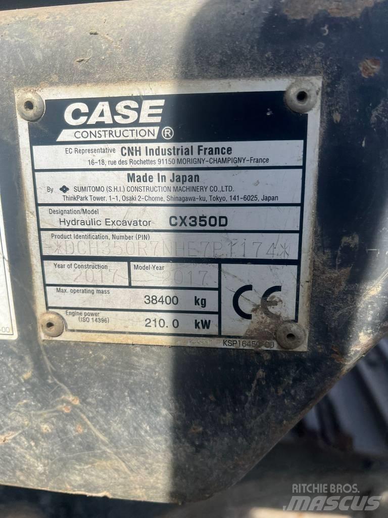 CASE CX 350 D Beltegraver