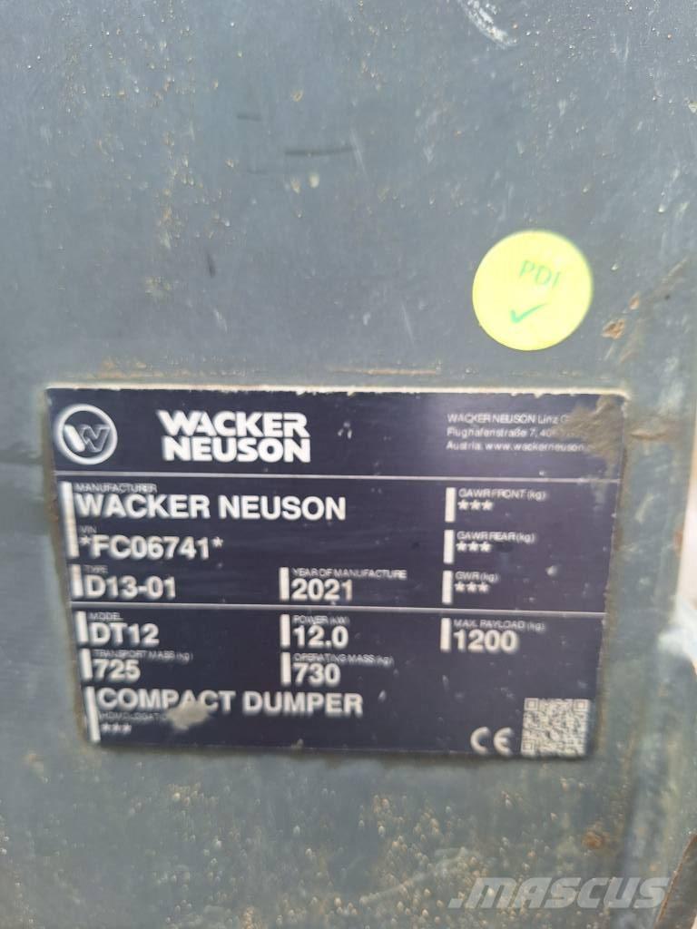 Wacker Neuson DT 12 Beltedumpere