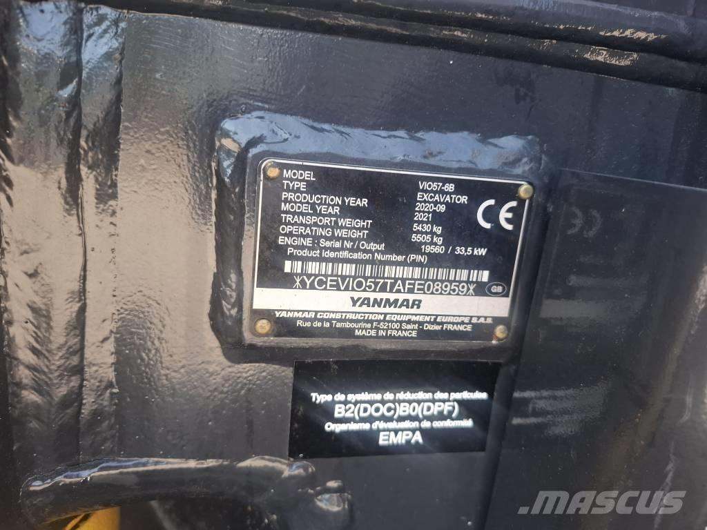 Yanmar vio 57-6B Minigravere <7t