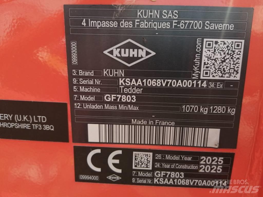 Kuhn GF7803 Raker og høyvendere