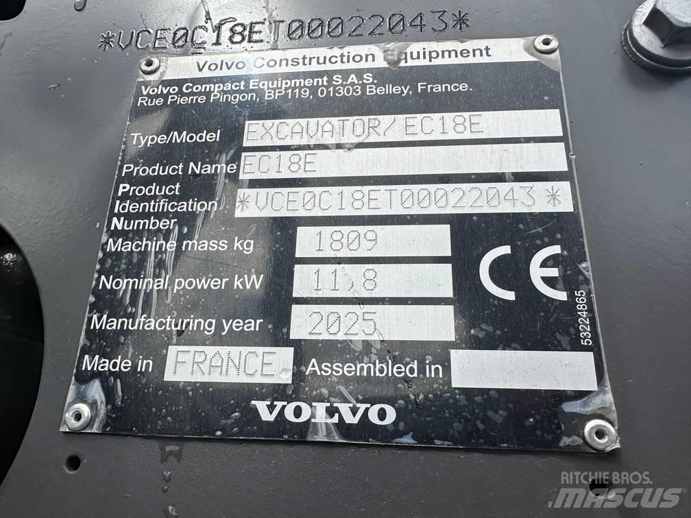 Volvo EC 18 E Minigravere <7t