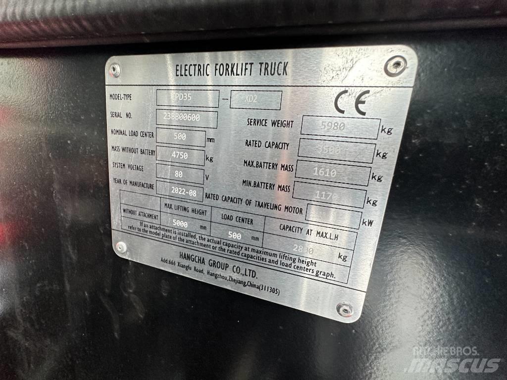 Hangcha CPD35-XD2 Elektriske trucker