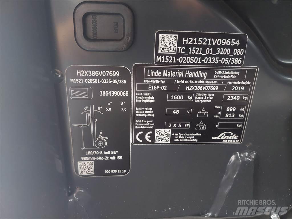 Linde E16P 02 Elektriske trucker