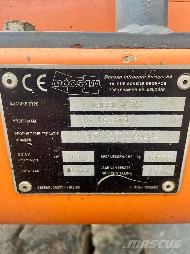 Doosan DX 160 W-3 Hjulgravere