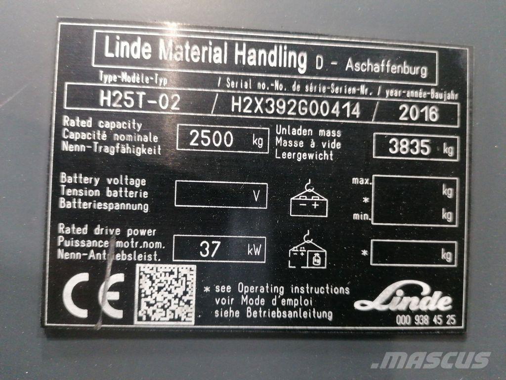 Linde H25T-02 Propan trucker