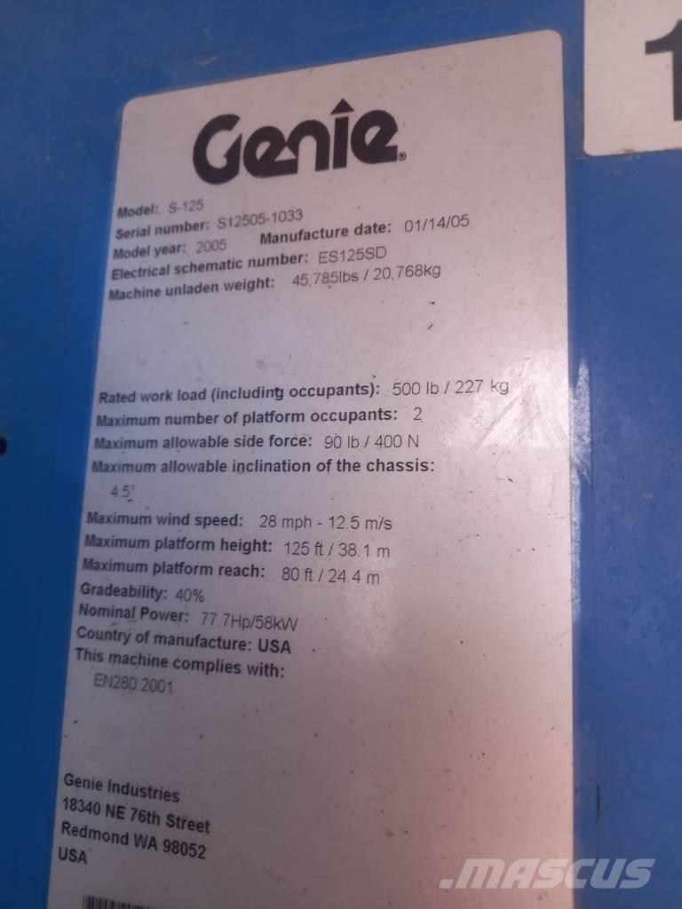 Genie S 125 Teleskop bomlifter