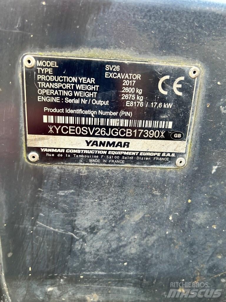 Yanmar SV 26 Minigravere <7t