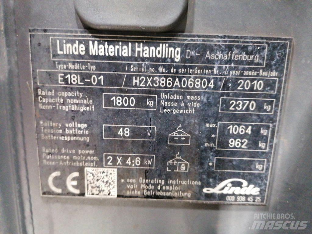 Linde E18L-01 Elektriske trucker