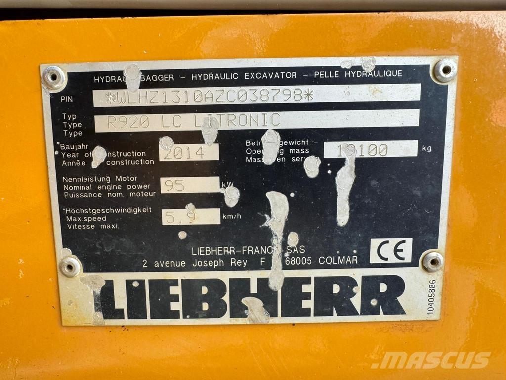 Liebherr R920LC Beltegraver