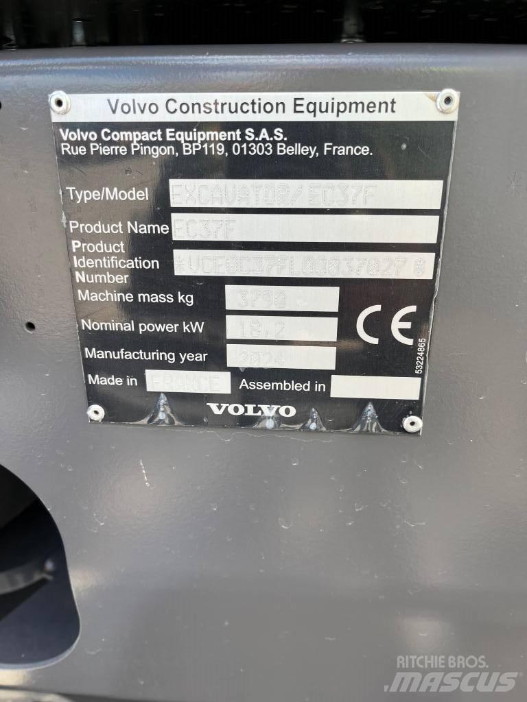 Volvo EC37F Minigravere <7t