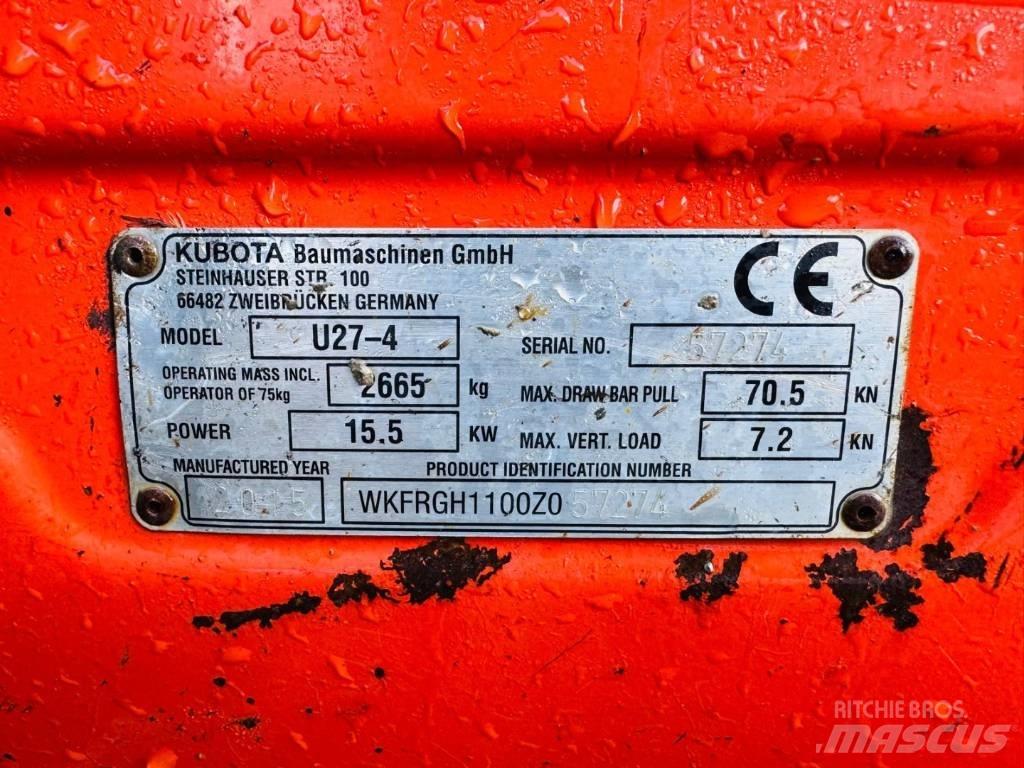 Kubota U 27-4 Minigravere <7t
