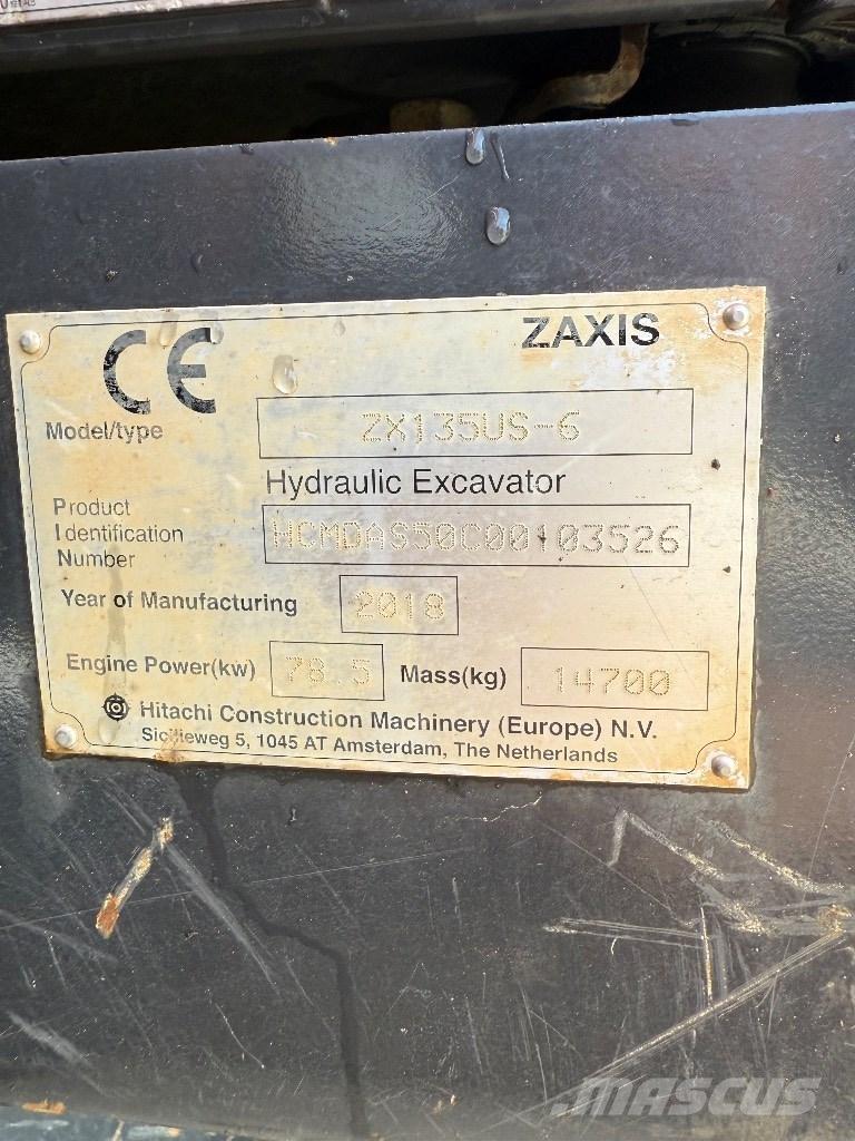 Hitachi ZX 135 US-6 Beltegraver