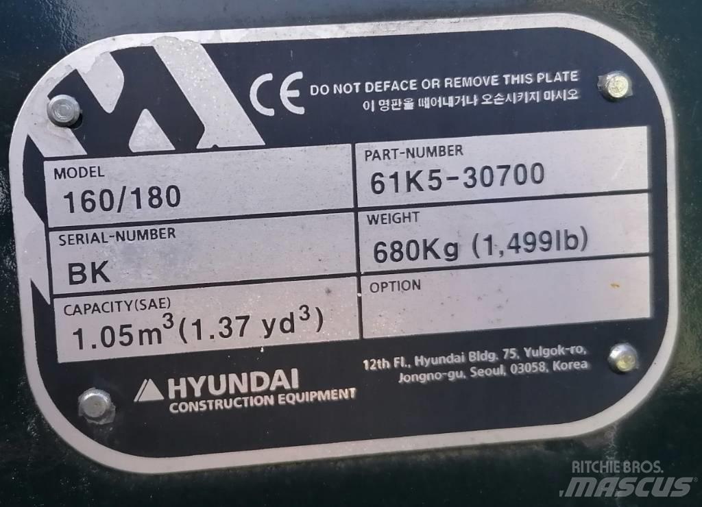 Hyundai 1.05m3_HX180 Skuffer