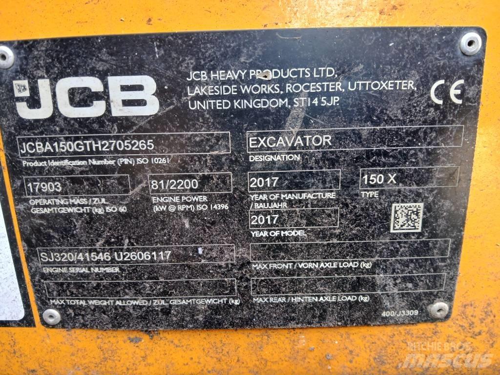JCB 150X Beltegraver