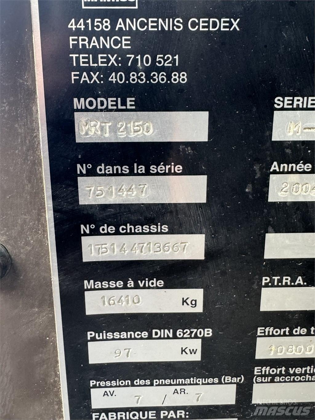 Manitou MRT 2150 Teleskoplastere