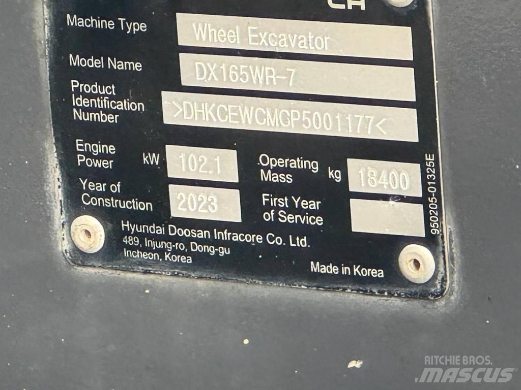 Doosan DX165WR-7 Hjulgravere