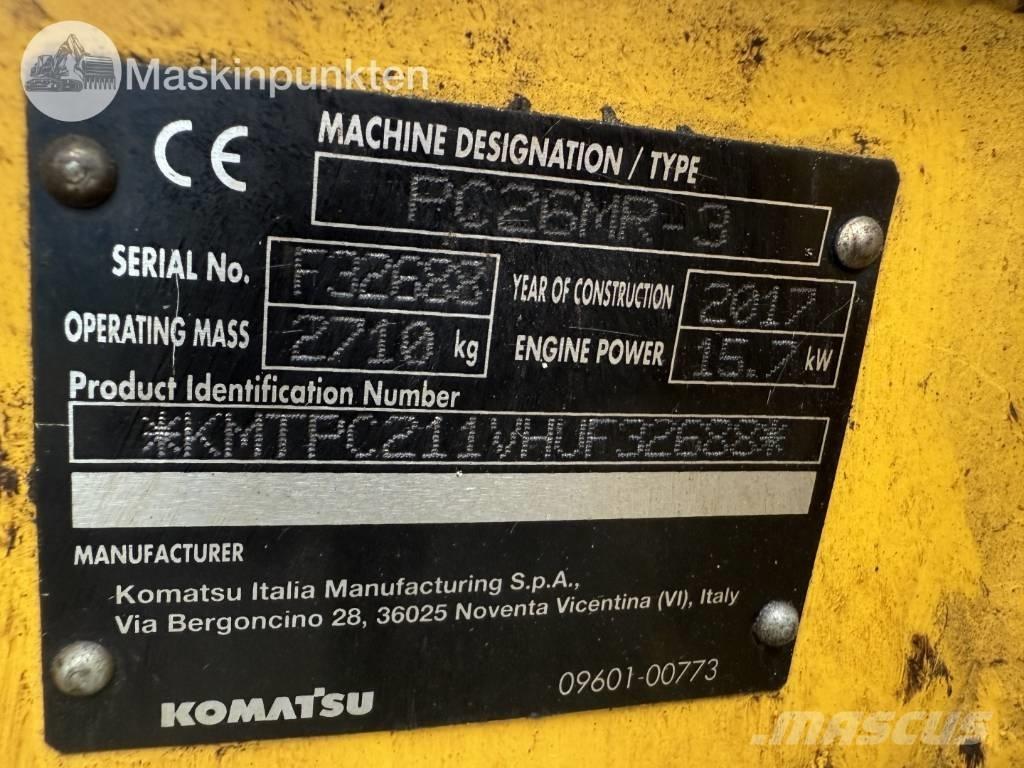 Komatsu PC 26 MR Minigravere <7t